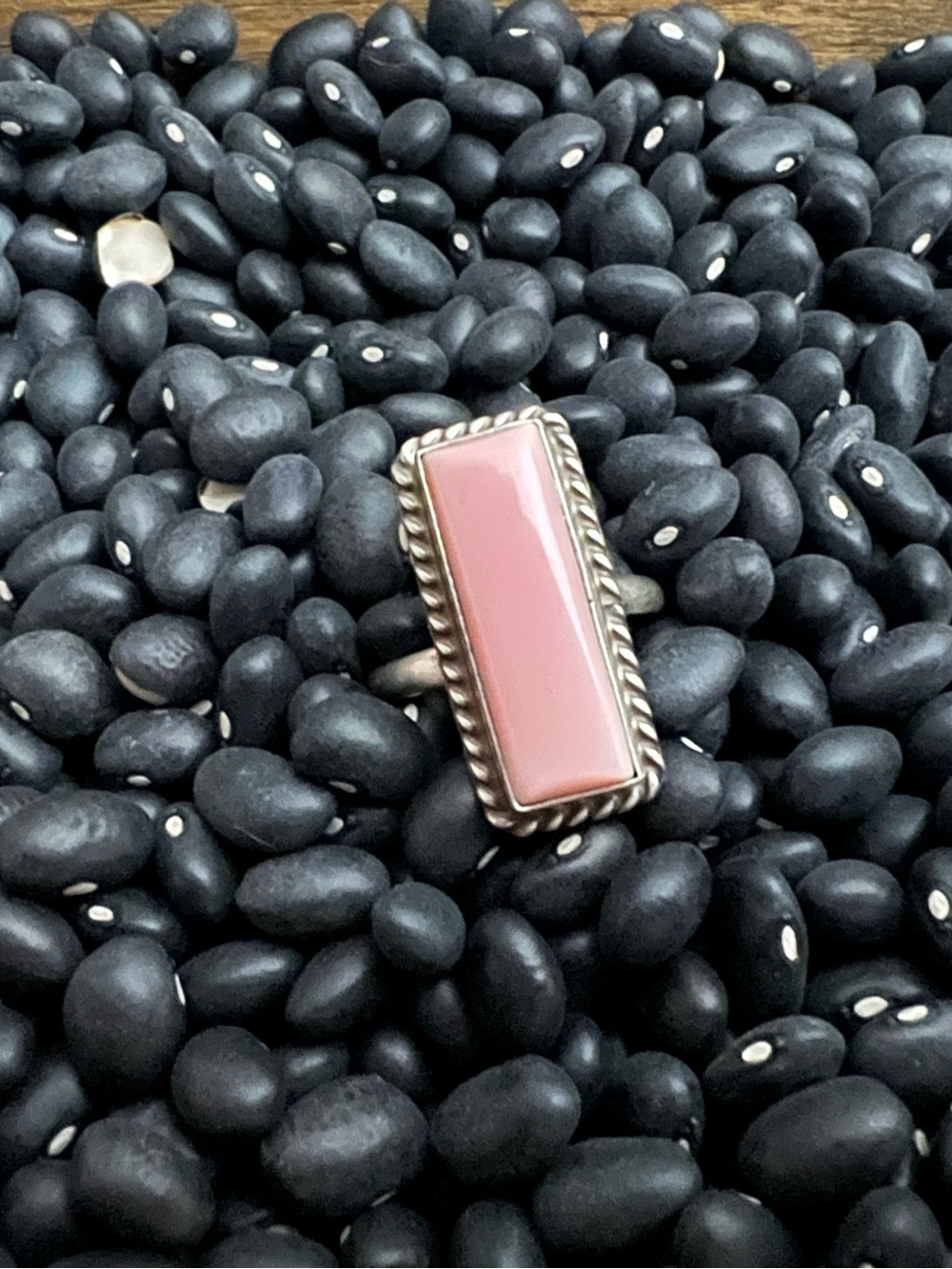 Pink Conch Sterling Silver Ring